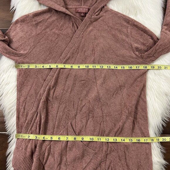 Barefoot Dreams Size Small CozyChic Ultra Lite Seashore Hooded Cardigan Sweater - Picture 5 of 10